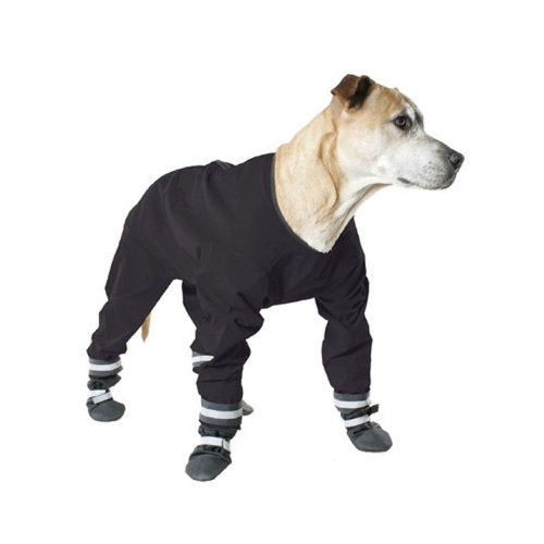 Muttluks Inc ML-493DN-18-B 4-Legged Dog Jog Rain Suit, Size 18, Black
