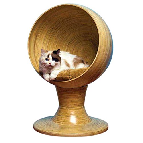 The Refined Feline KBB-BA Kitty Ball Bed Bamboo
