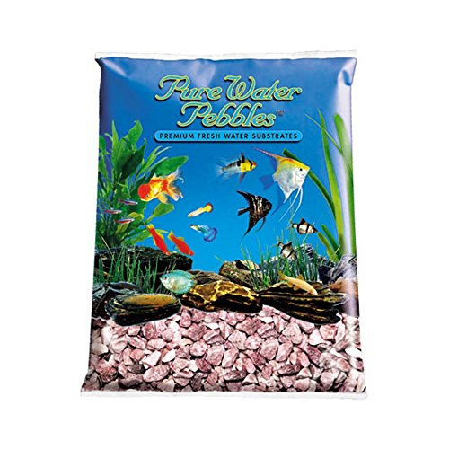 Importations mondiales AA3856 Pure cailloux d'eau Natural Aquarium Gravel (Rose blanche, 25 lb x 2pc)