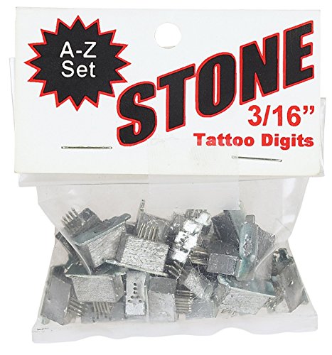 Stone Manufacturing Pet Tattoo Letter A-Z Set