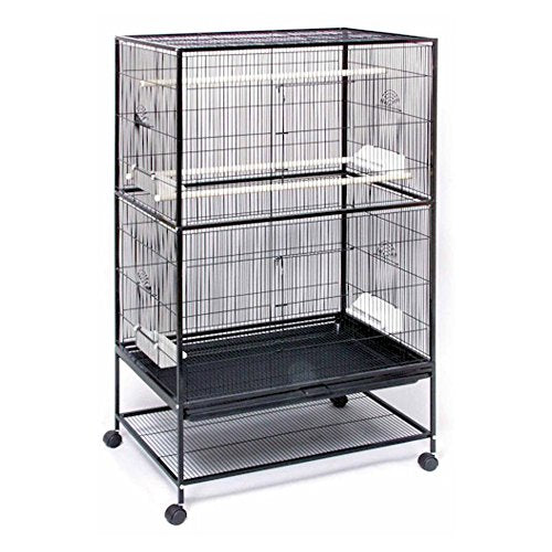 PET PET F040 Cage de vol en fer forgé avec stand noir