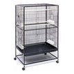 PET PET F040 Cage de vol en fer forgé avec stand noir