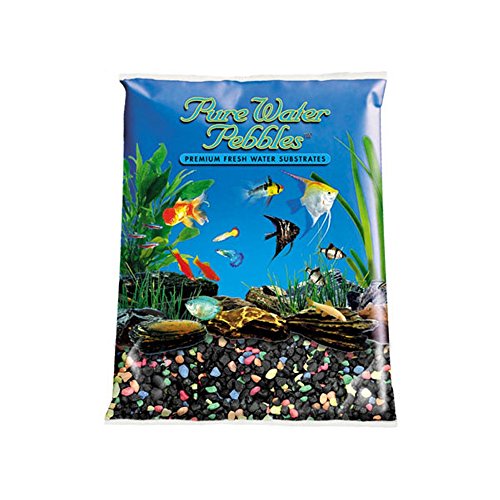 Importations mondiales AA3721 Pure Eau Prulles en revêtement enrobé de gravier 10pc (Black Beauty, 5 lb)