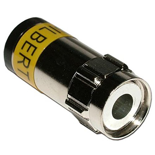 Corning Gilbert GF-UE-6 Ultraease Compression Connector For RG6 Cable - Gold, Bag of 100