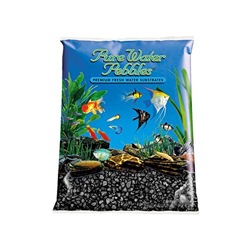 Importations mondiales AA3808 Pure Eau Praillé en revêtement Gravel aquarium 2pc (Black de jet, 25 lb)