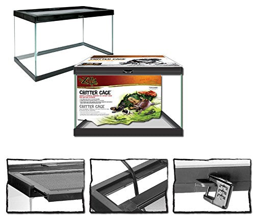 Zilla 28010 Critter Cage For Reptile 10 Gallon (20x10x12)