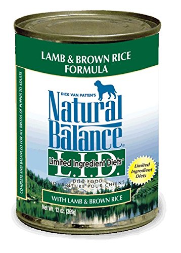 Natural Balance 43152 L.I.D. Lamb and Brown Rice Dog Food 12/13 OZ