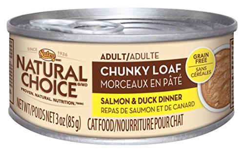 Nutro Natural Choice 10102108 Chunky Loaf Salmon & Duck Dinner Cat Food 24/3OZ