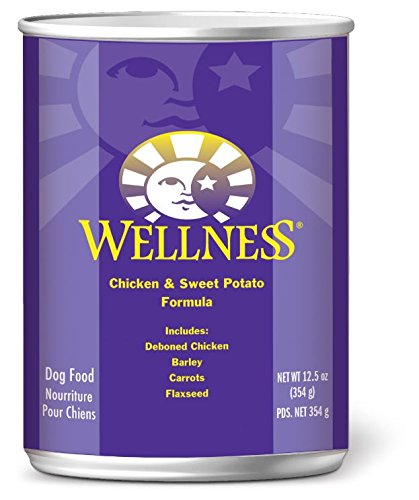 Wellness 8912 Chicken and Sweet Potato Super-5 Dog Food 12/12.5 Oz