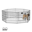Midwest Foldable Metal Exercise Pen/Pet Playpen, Black w/Door 24