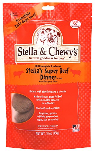 Stella & Chewy's 45806 Fourniture de chien de boeuf de super-boeuf lyophilisé 16oz (6)