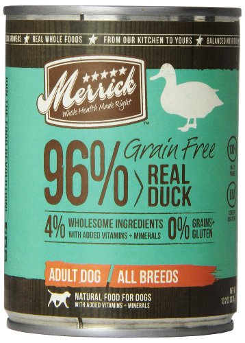 MERRICK PET CARE 295428 12-Pack 96-Percent Grain Free Real Duck For Pets, 13.2-Ounce