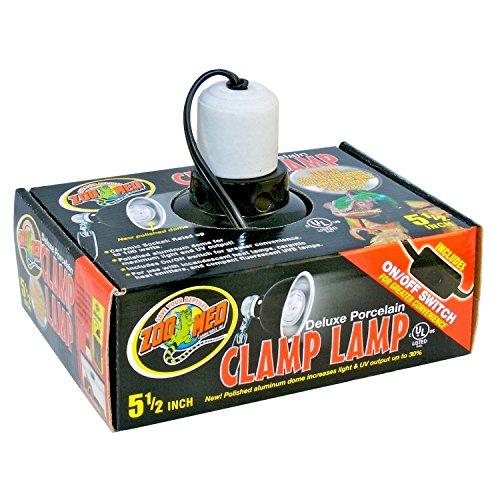 ZooMed Deluxe Porcelain Clamp Lamp - Black (5.5 inch (LF-11))