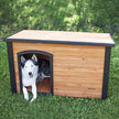 Precision Pet Petmate Extreme Weather-Resistant Log Cabin Dog House Adjustable Feet, 4