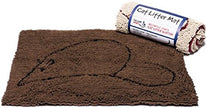 Chien devenu Smart DDMC3503 Mat à litière de chat sale 35x26 pouces (marron)