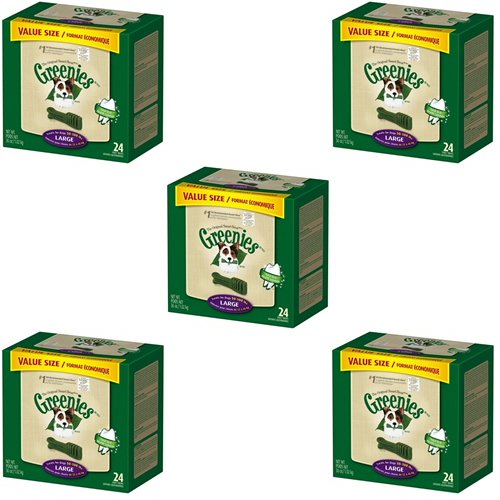 Greenies Dental Chews Value Size Large 180oz(5 by 36-Ounce Tubs)