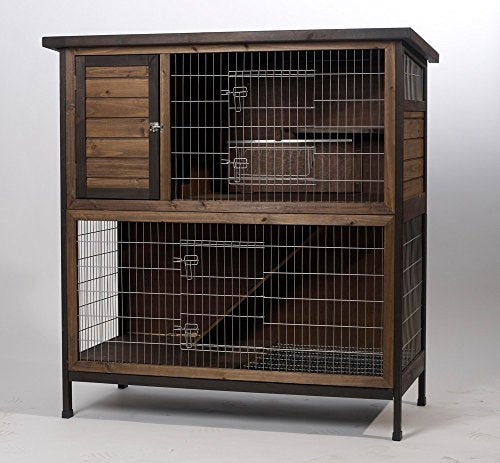 Super Pet 100503685 Rabbit Hutch 2-Story 48in Long