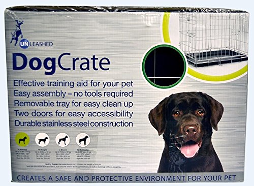 Unleashed SSteel Double Door Crate (30.5x19.1x22.4