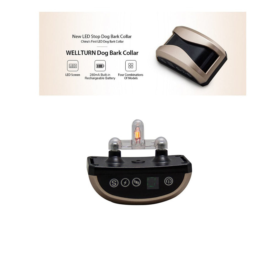 PATPET No Bark Collar 2020 Upgrade Version Rechargeable Dog Barking Control Training Collar Beep Vibration Safe Shock