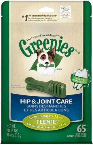 Greenies 10113460 Hip & Joint Care Dental Chews For Dog 18OZ (Teenie)