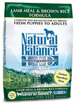 Natural Balance Lamb & Brown Rice 28 lb