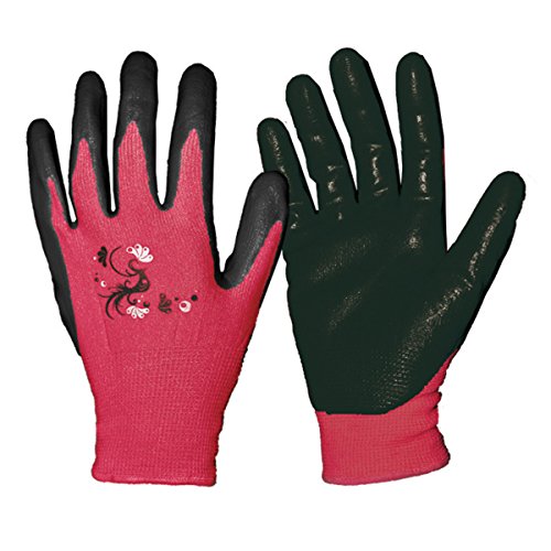 Pilote et remplissage des gants de jardin (framboise-noir, s)
