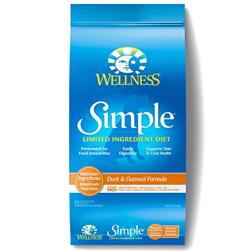 Wellness Simple Natural Dry Limited Ingrédient Aliments pour chiens, canard et floc, sac de 26 livres