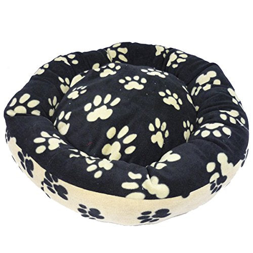 Petmate 10271 Gusset Donut Luxury Bed - Paw Print 30
