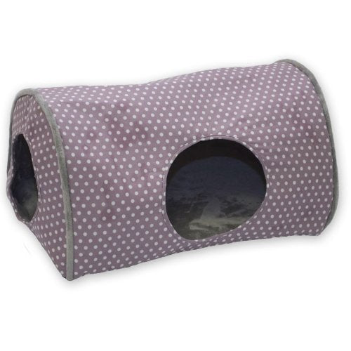 K&H 3981 Indoor Kitty Camper Cat Bed (Plum Dot, 14x20)