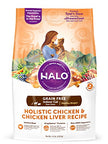 Halo Holistic Healthy Weight Dry Cat Aliments pour chats intérieurs, Poulet sans céréales et foie de poulet, sac de 11,5 lb d'aliments pour chats intérieurs