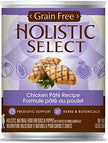 Holistic Select 47171 Grain Free Chicken Dog Pate Food 12/13OZ