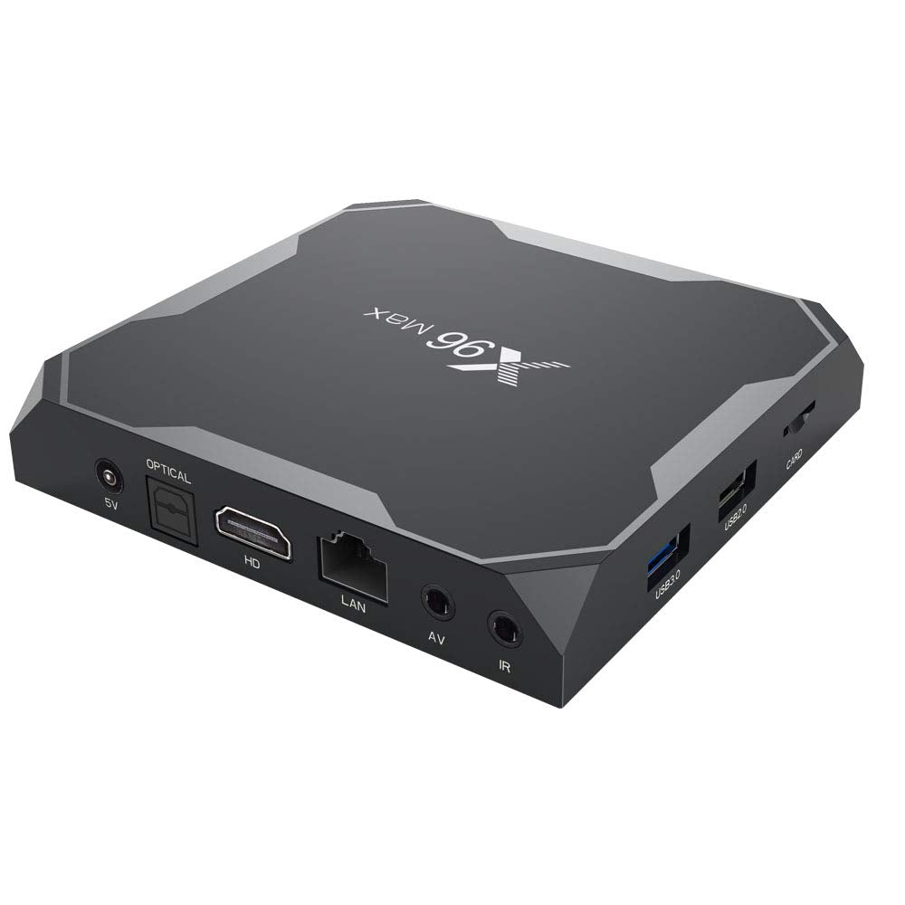 X96 Max Android 8.1 Amlogic 4 Go RAM 64 Go Rom TV Box - Royaume-Uni Plug (pas de suspension murale)