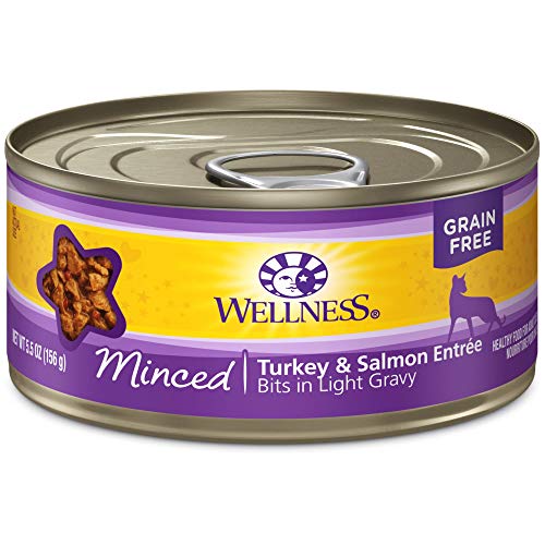 Wellness Minced Turkey & Salmon Cat Food 24/5.5oz
