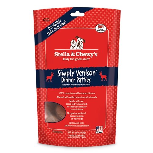 Stella & Chewy's 45837 Exotic Freeze Dried Simply Venison Dog Food 16OZ (6)