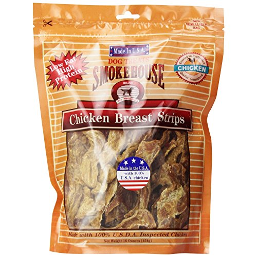 Smokehouse USA Chicken Breast Strips Dog Treats Reseal Bag