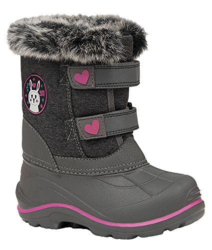 Naturmania Nat's SM1480B Winter Boots With Lightweight And Flexible Eva Bottom (Charcoal, 11)