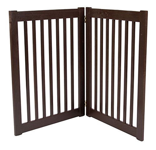 Essential Pet Products 42222 Large Two Panel Ez Pet Gate - Mahogany