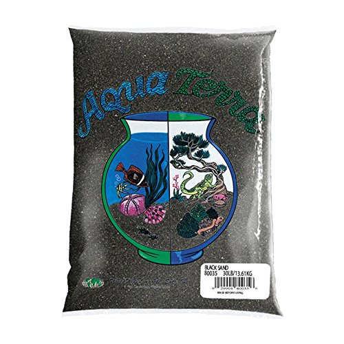 Importations mondiales AA3783 Aqua Terra Aquarium Sand 5 lb x 6pc (noir)