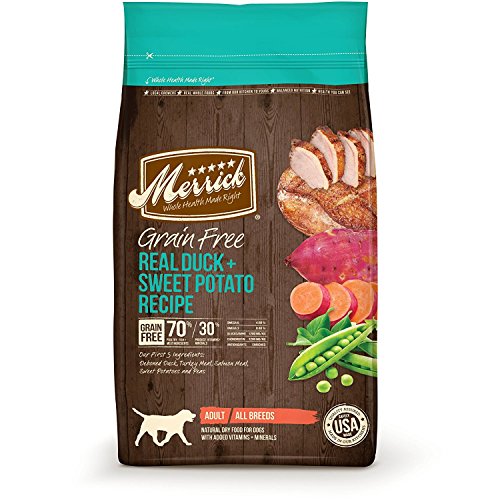 Merrick Grain Free Real Duck & Sweet Potato Dry Dog Food, 12 lbs.