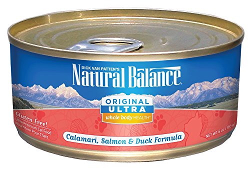 Natural Balance 53219 Whole Body Health Calamari,Salmon and Duck Ultra Cat Food 24/6OZ