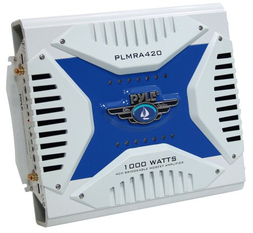 Pyle Elite Series PLMRA420 Waterproof Bridgeable 1000 Watt 4-Channel Amplifier