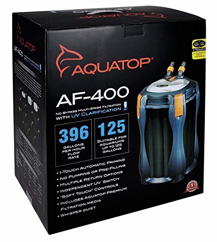 TRU Aqua Aquatop CEN-AF-400 Filtre de cartouche auto-prime avec clarification UV (396 GPH)