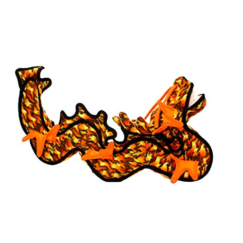Tuffy Dragon Toy for Pets, Orange