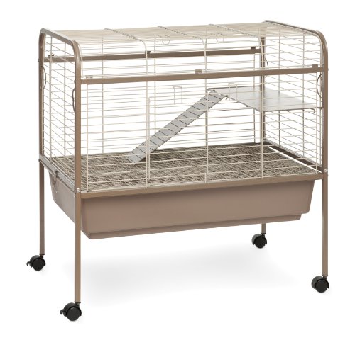 Prévue Hendryx pour animaux de compagnie Produits de petite cage animale avec support, 32 pouces par 21-1 / 2 pouces par 33-1 / 2 pouces, Coco / blanc