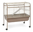 Prévue Hendryx pour animaux de compagnie Produits de petite cage animale avec support, 32 pouces par 21-1 / 2 pouces par 33-1 / 2 pouces, Coco / blanc