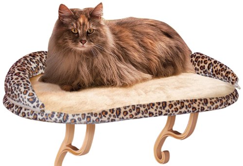 K&H Pet Products Kitty Sill Deluxe avec Boîtier Léopard 14 "x 24"