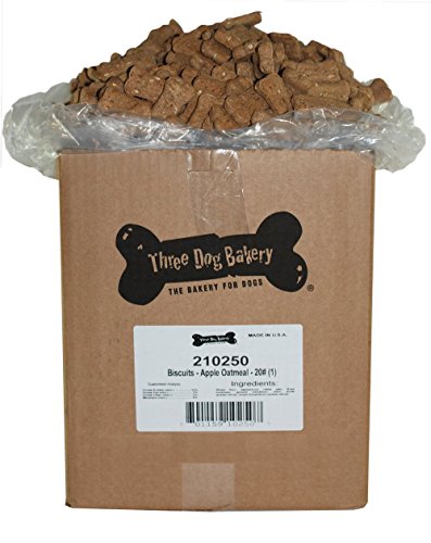 Three Dog Bakery 210014 20-Pound Bulk Biscuits Carob Chip