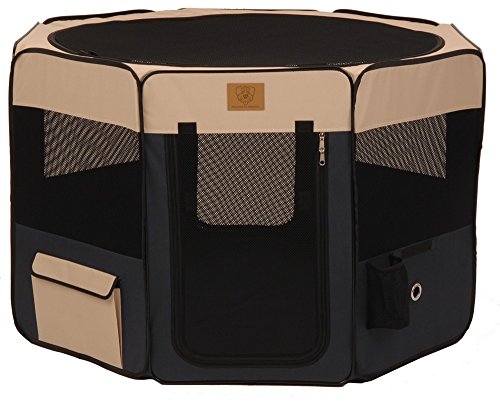 Précision Soft Side Playyard Navy / Tan (36x36x21)