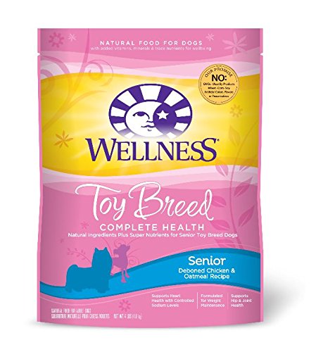 Wellness 46410 Toy Breed Senior Chicken & Oatmeal Dry Dog Food 4LB