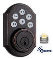 Kwikset traditionnel SmartCode 910 Deadbolt avec la technologie Z-Wave, compatible avec Alexa via Samsung Smartthings et / ou Wink (bronze vénitien)